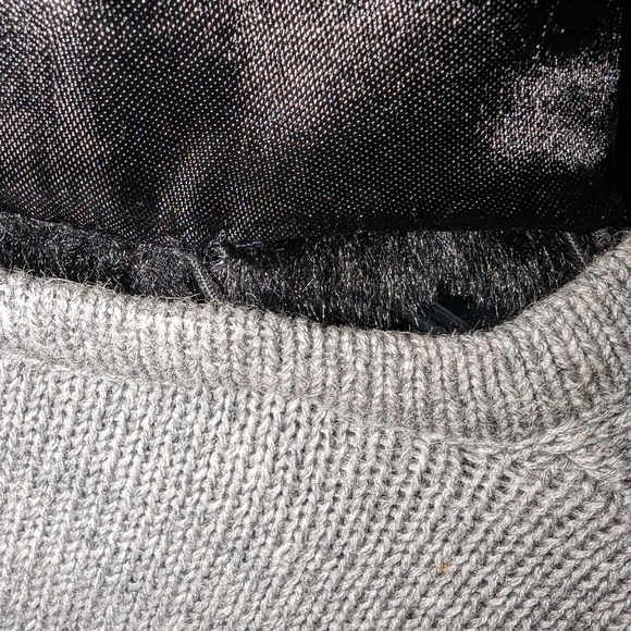 Vintage Elana Cardello Sweater/Jacket Faux Fur Collar - Picture 5 of 6